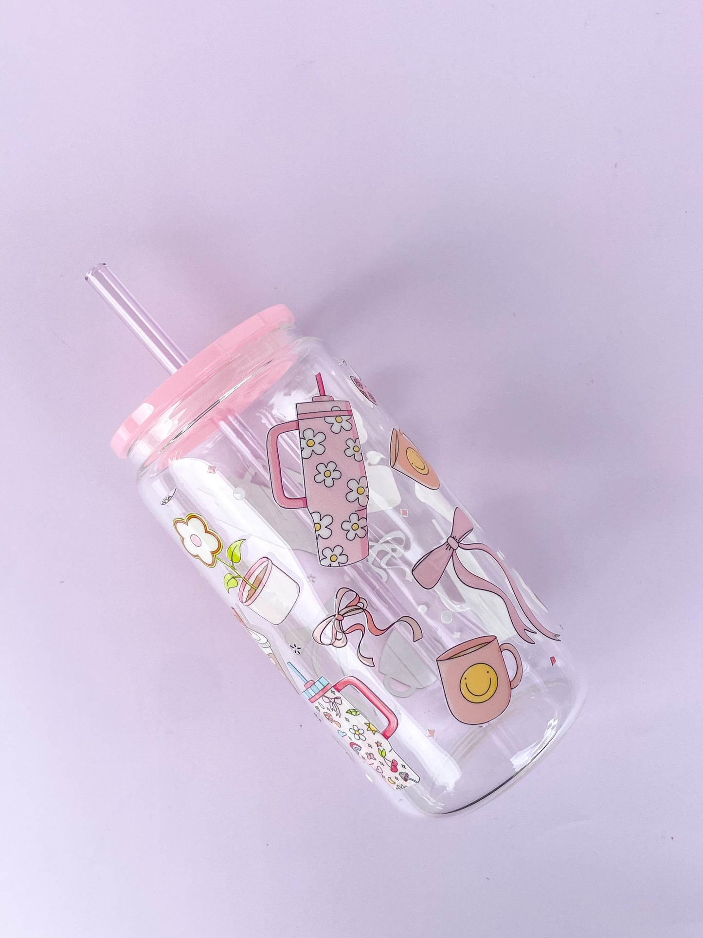 The Pink Girly Glass Cup