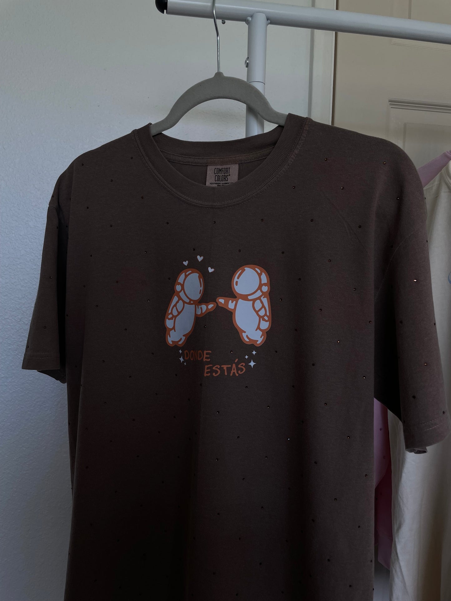 IC Galaxia Vintage Brown Rhinestone Shirt