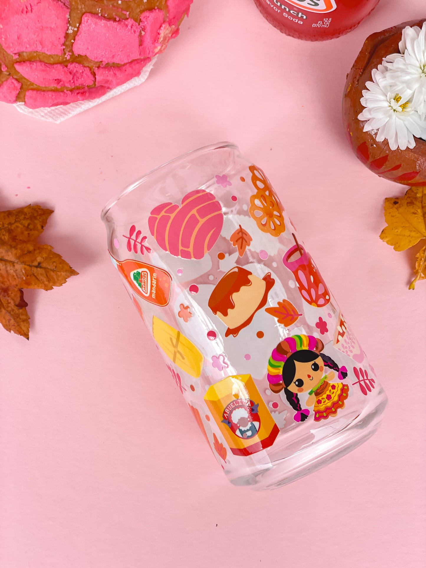 Copa de cristal de antojitos de otoño