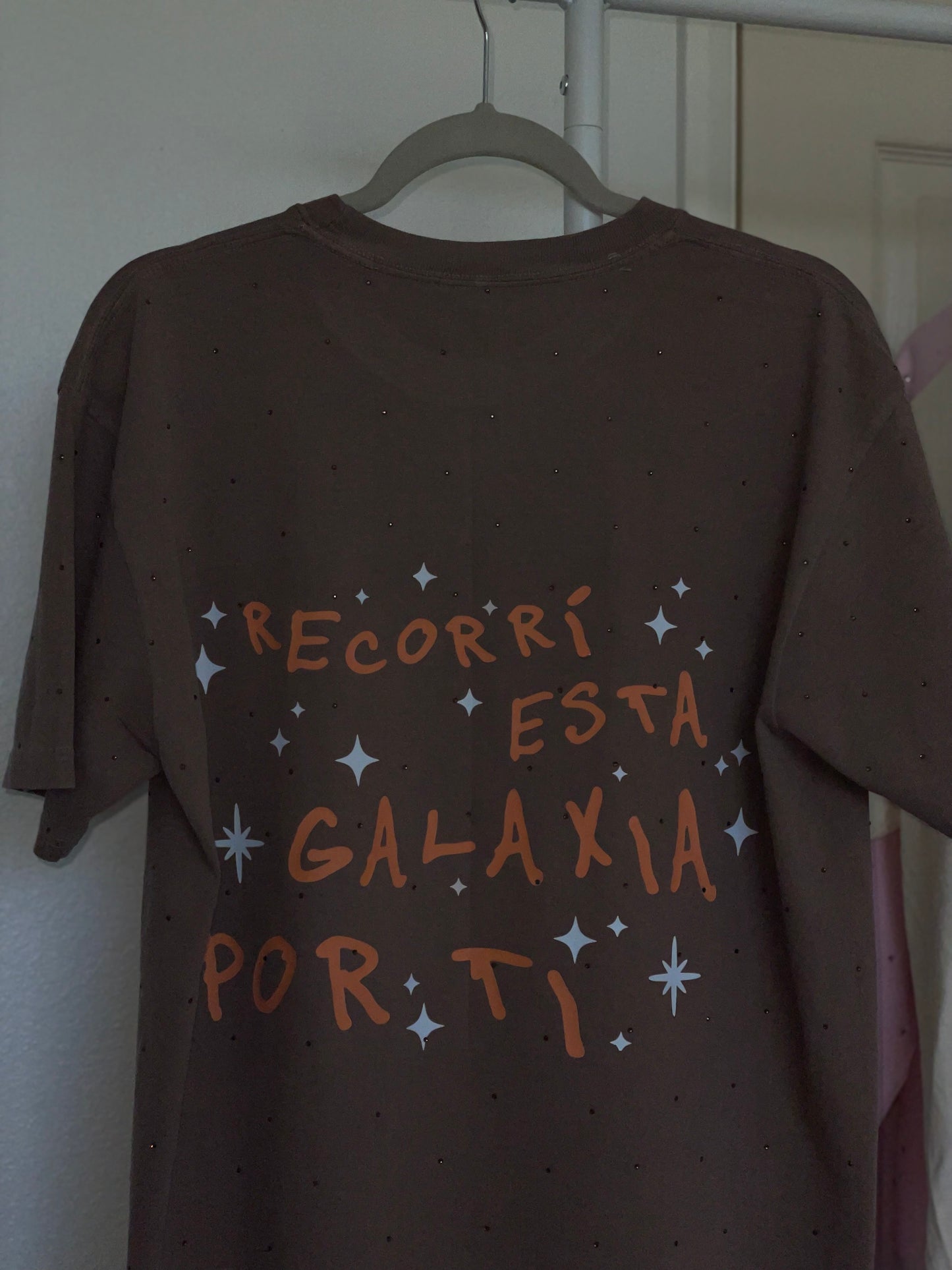 IC Galaxia Vintage Brown Rhinestone Shirt