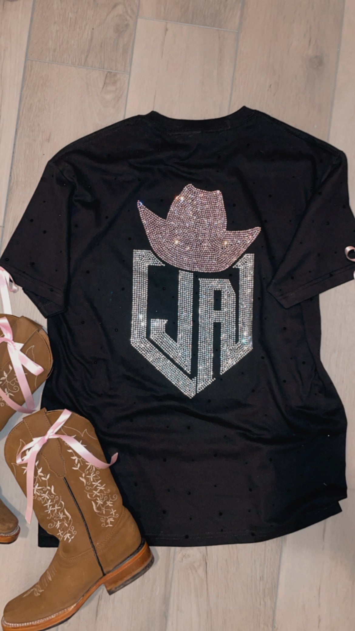 Coquette JA Rhinestone T Shirt With Bows