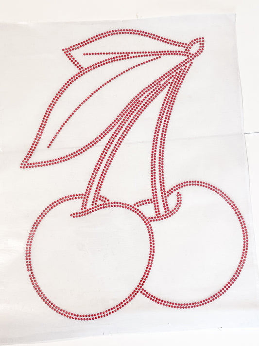 Cherry Rhinestone Transfer