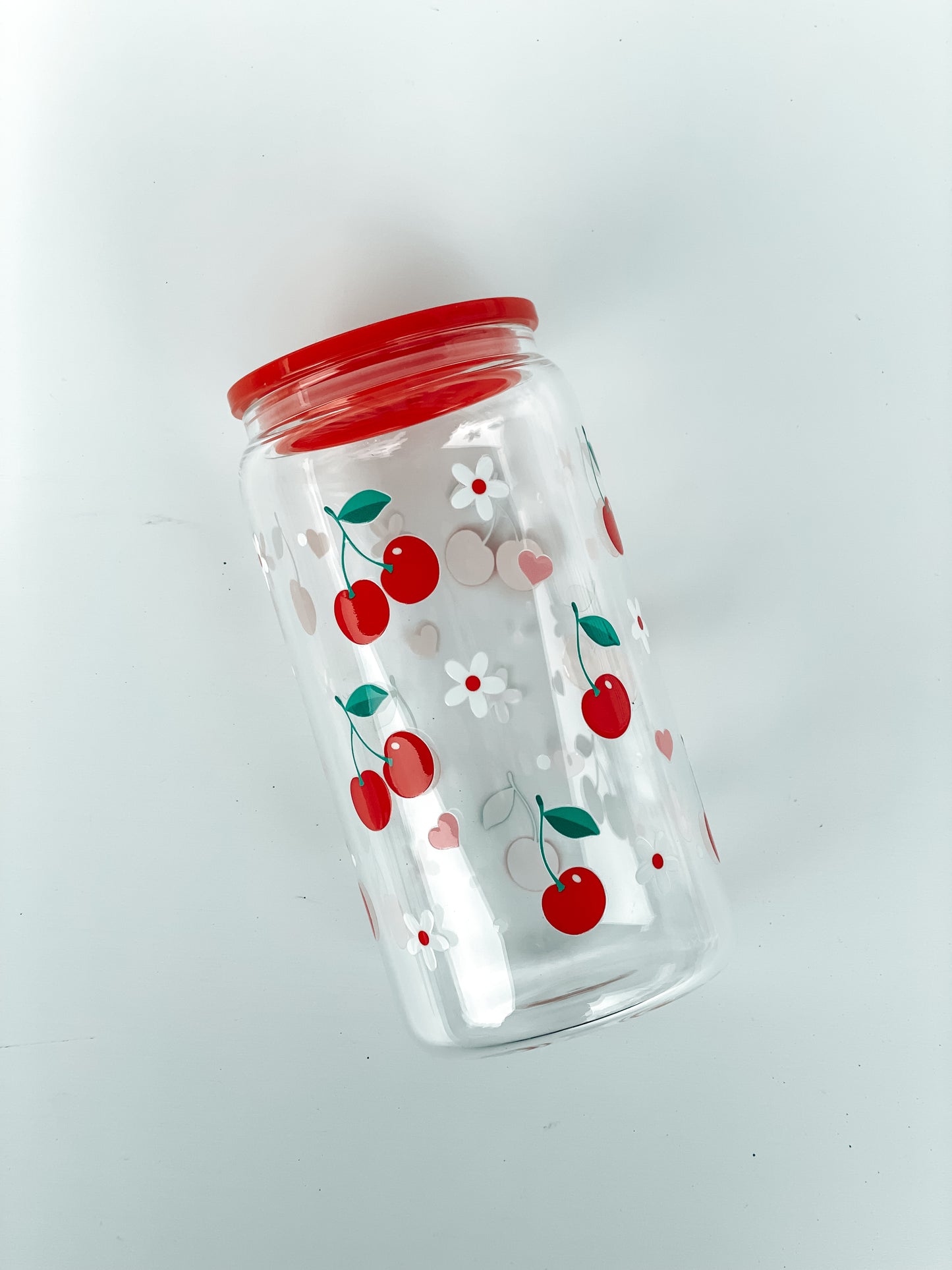 Cherry Love Glass Cup