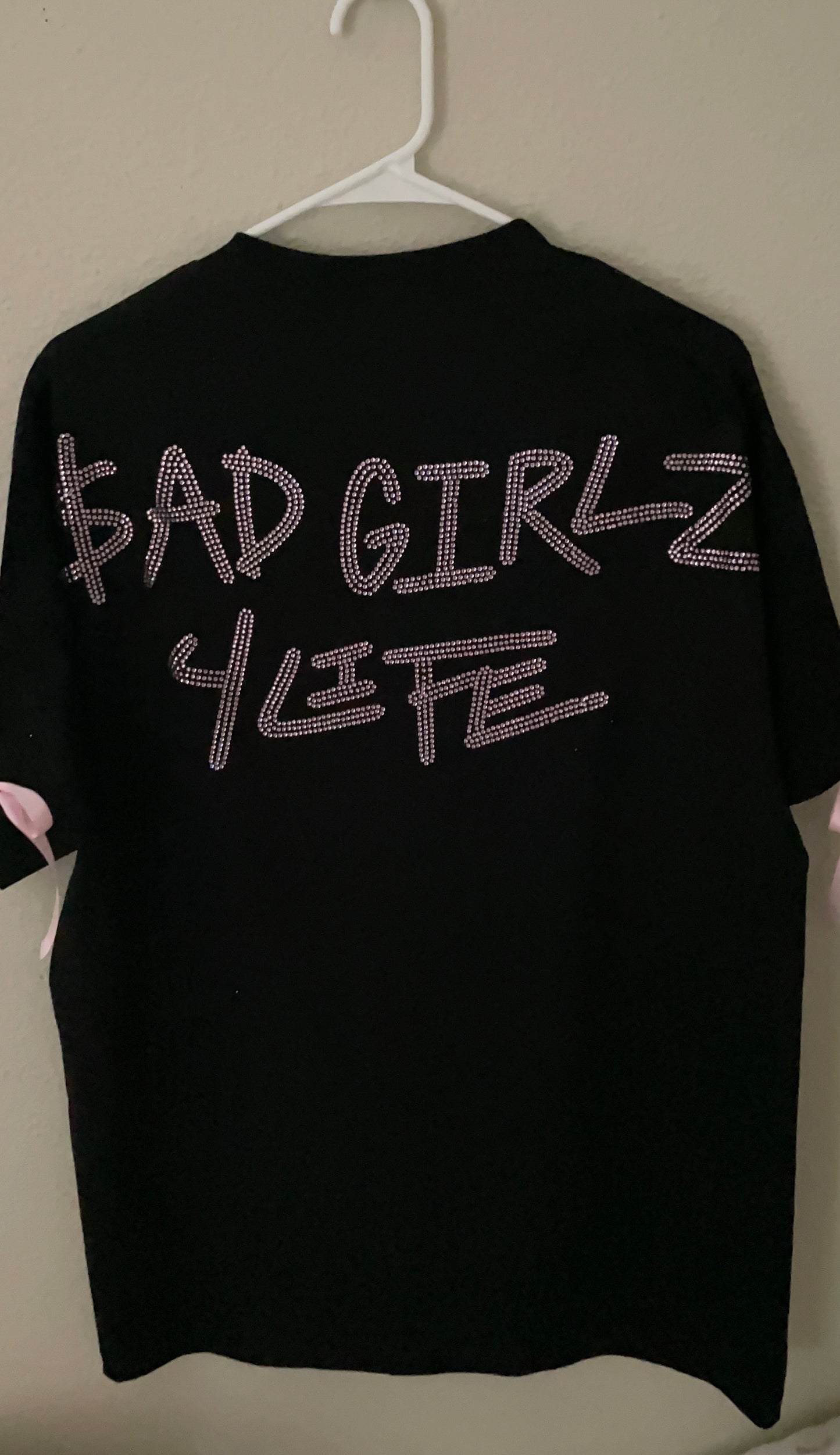 Sad Girlz (NO BOW) Rhinestone Tee