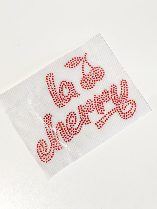 La Cherry Rhinestone Transfer