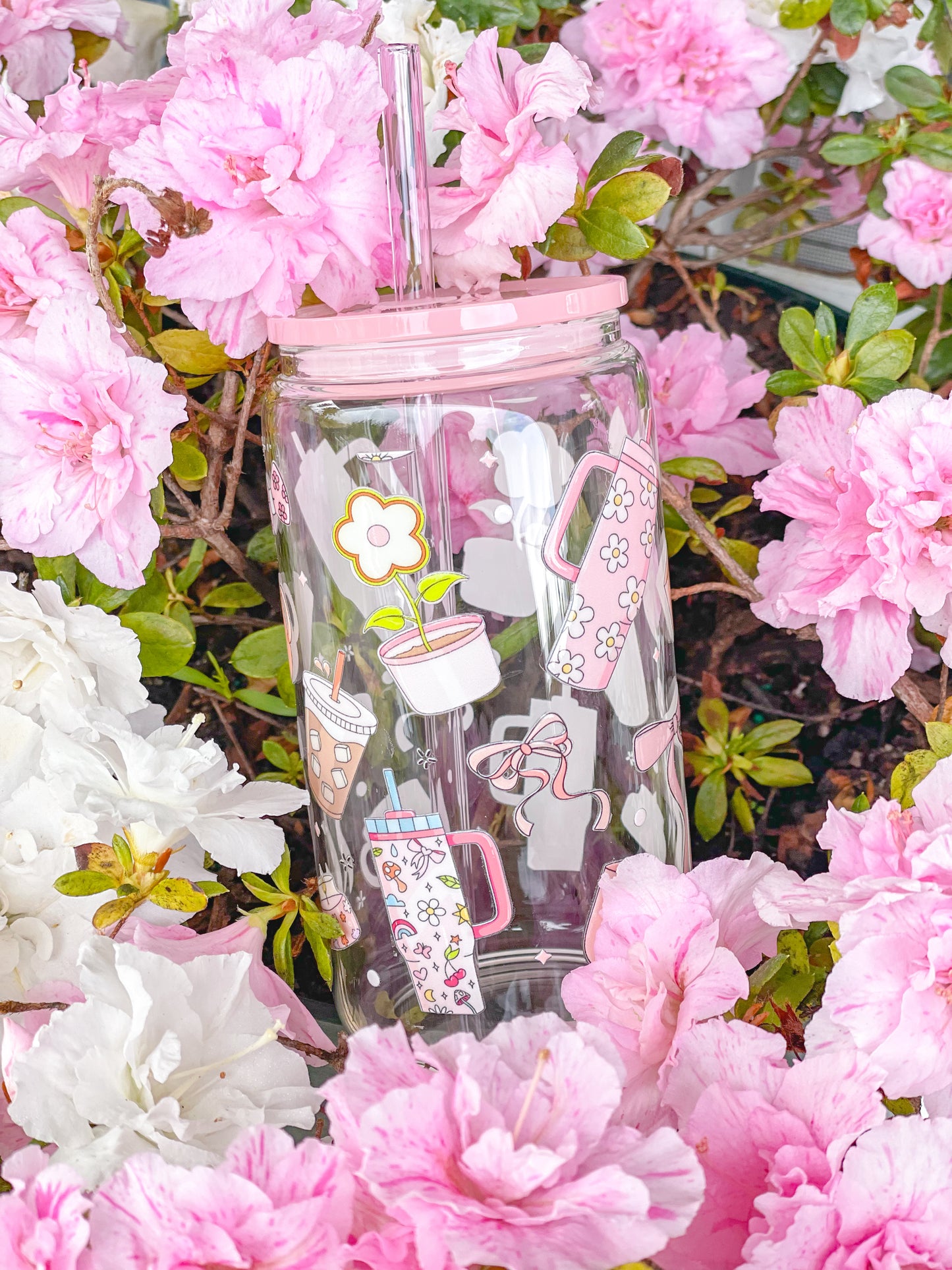 The Pink Girly Glass Cup