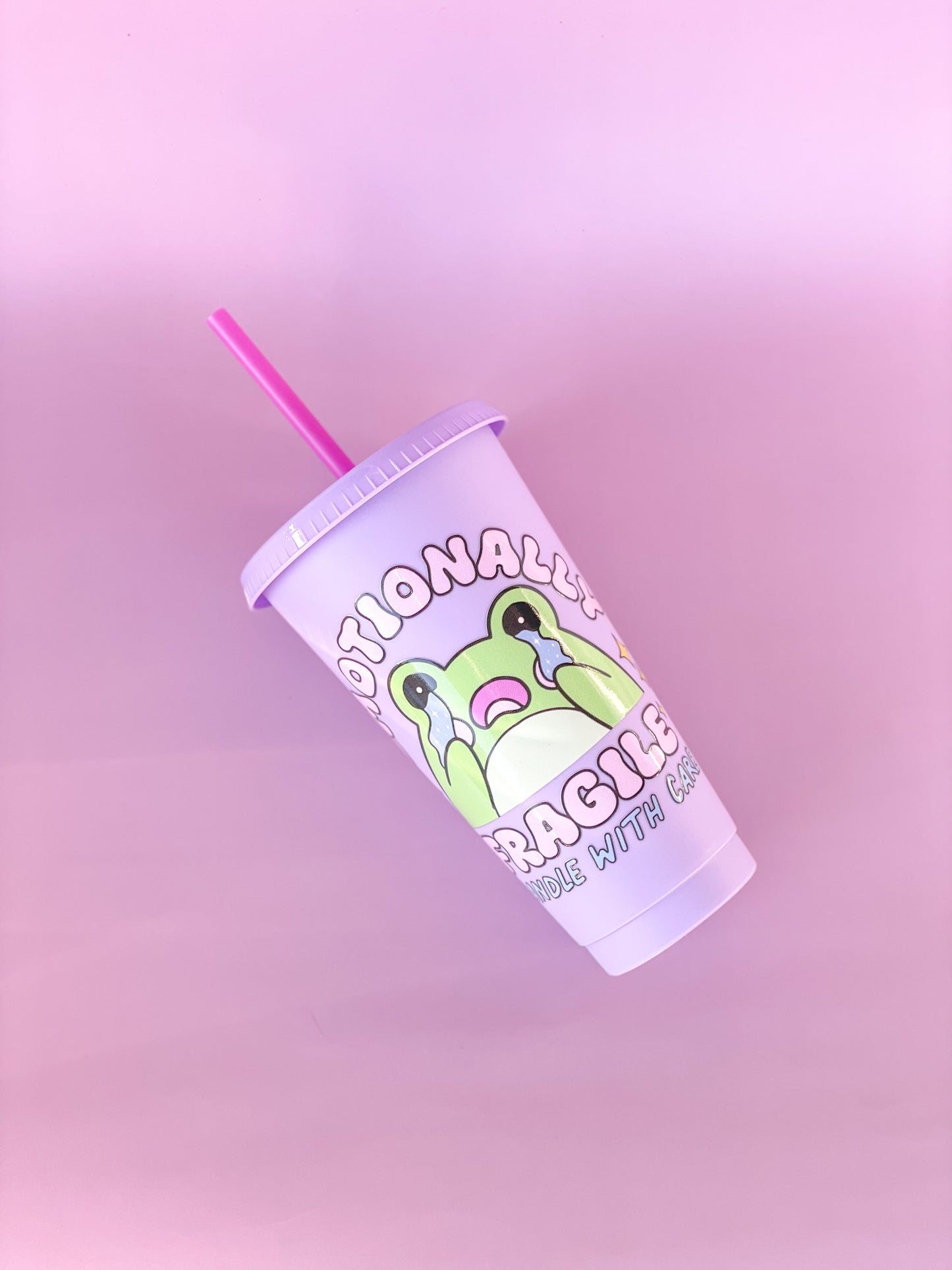 Emotionally Fragile Lilac Tumbler