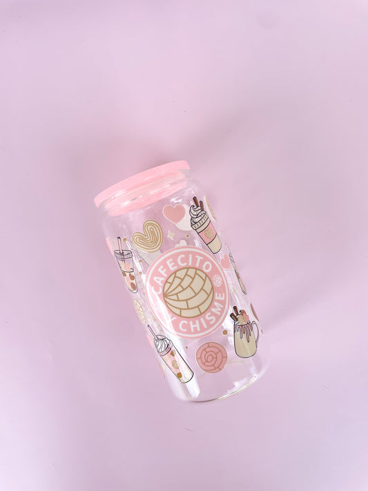 Cafecito Y Chisme Glass Cup