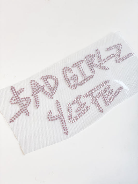 SadGirlz 10” Rhinestone Transfer