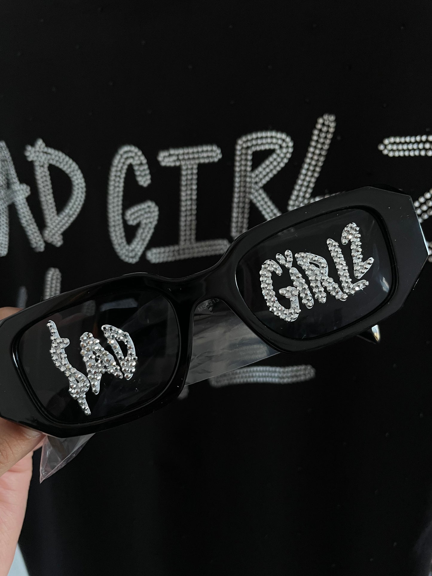 SadGirlz Rhinestone Sunglasses