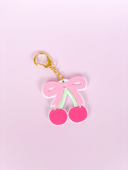 Coquette Cherry Keychain