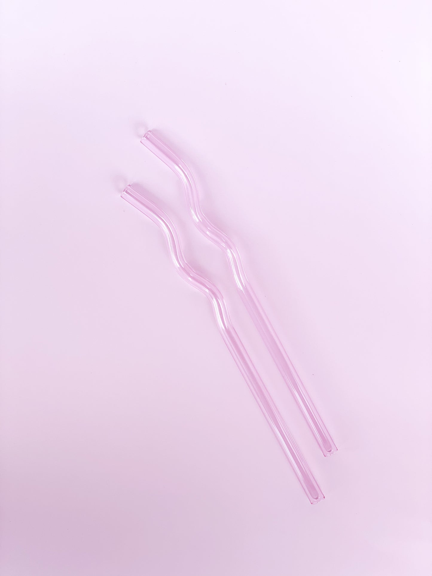 Colorful Wavy Glass Straws