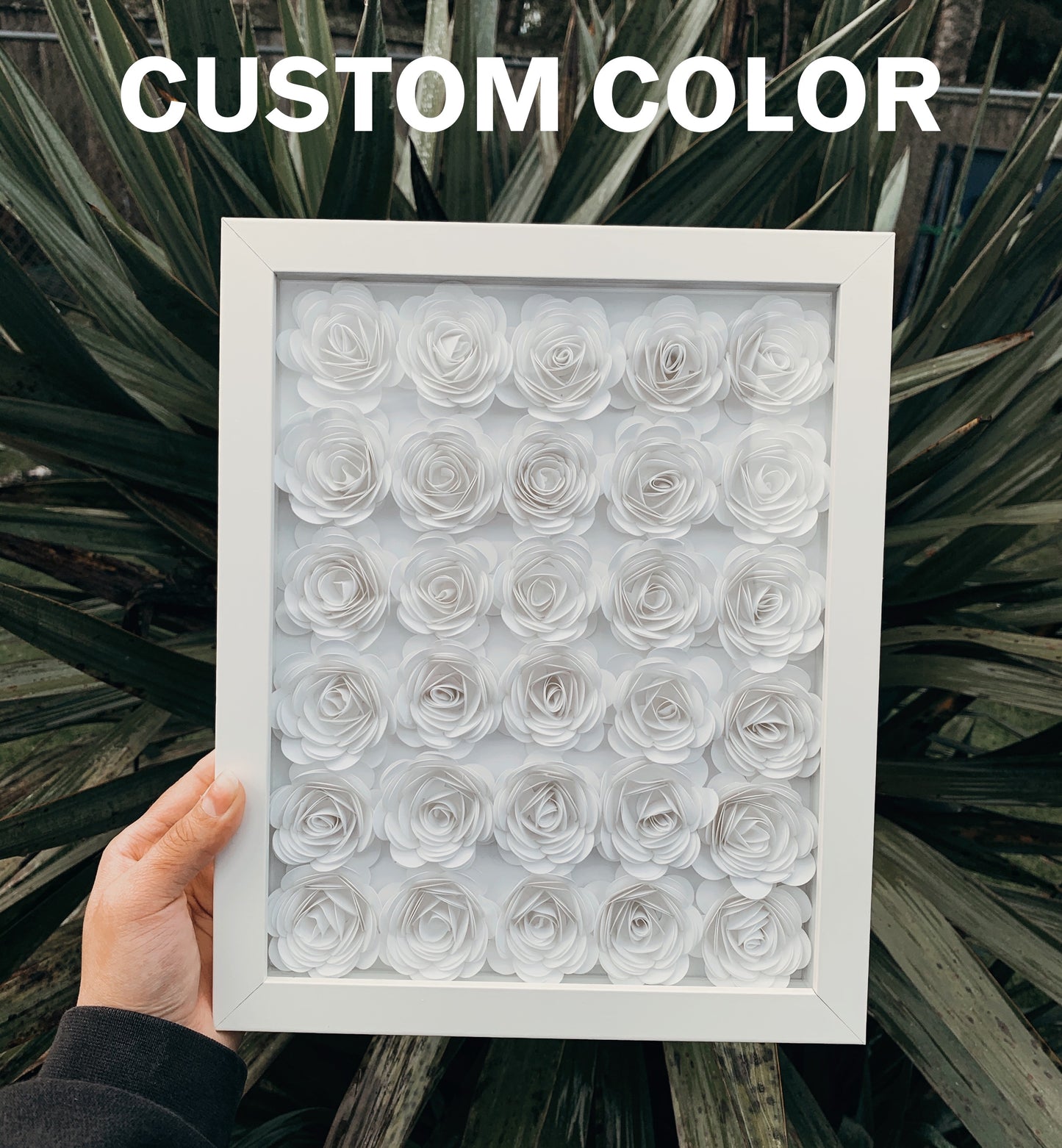 Custom Rose Color Song Shadow Box