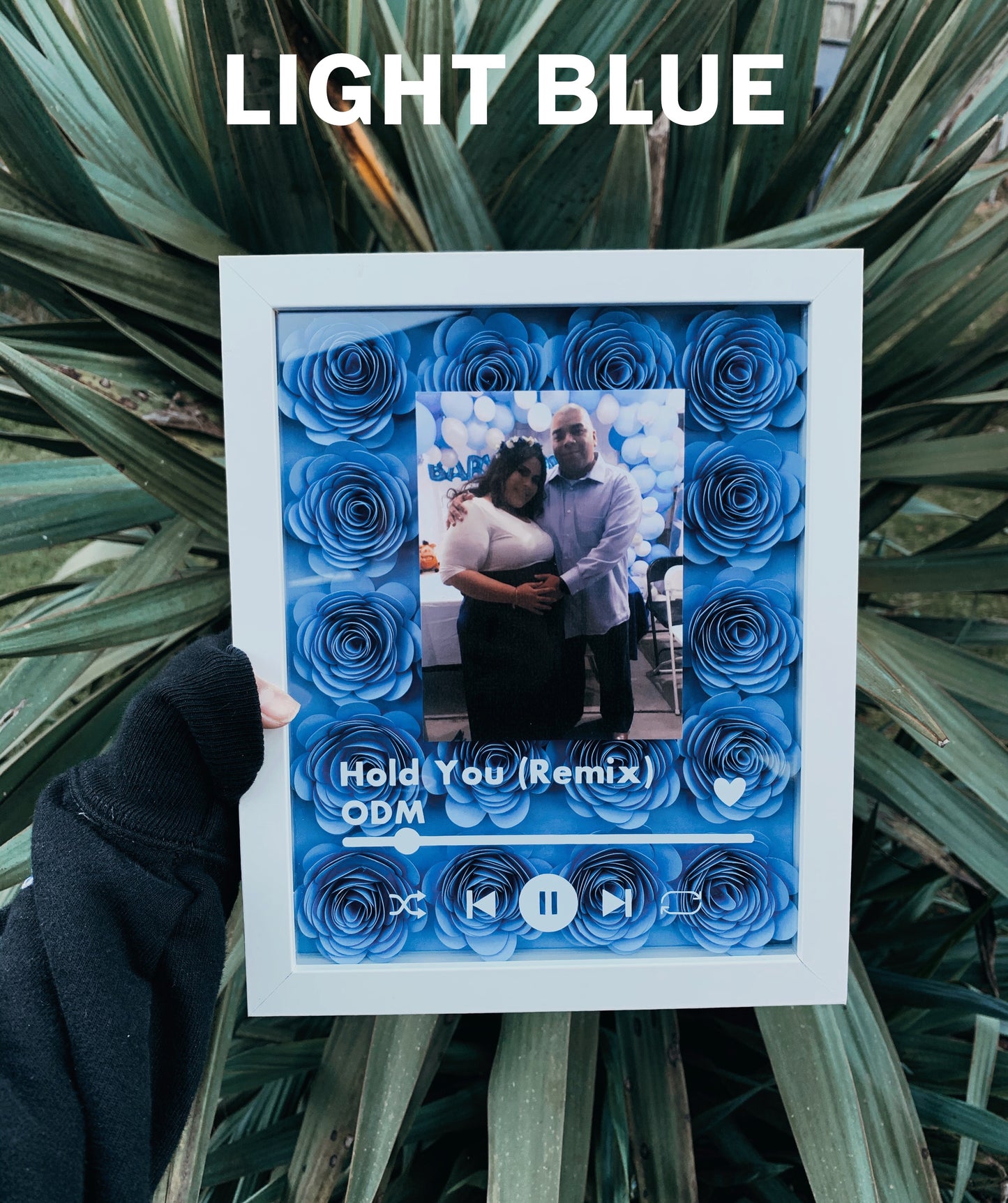 Light Blue Rose Song Shadow Box