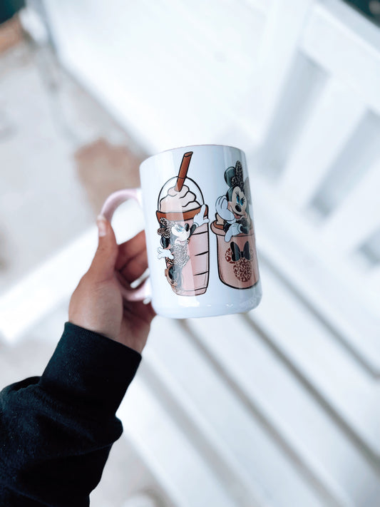Taza para amantes del café con diseño de ratón